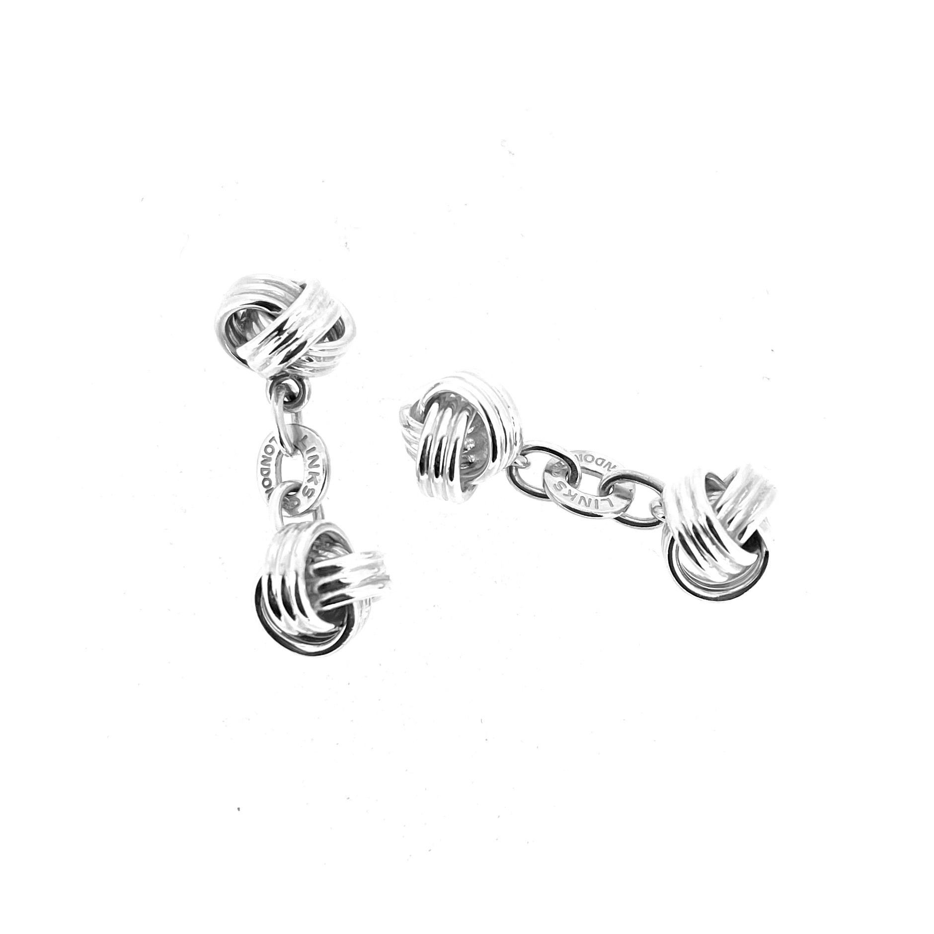 Sterling silver interlocking knot design