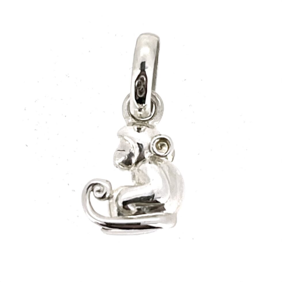 Vintage silver monkey charm Chinese Zodiac