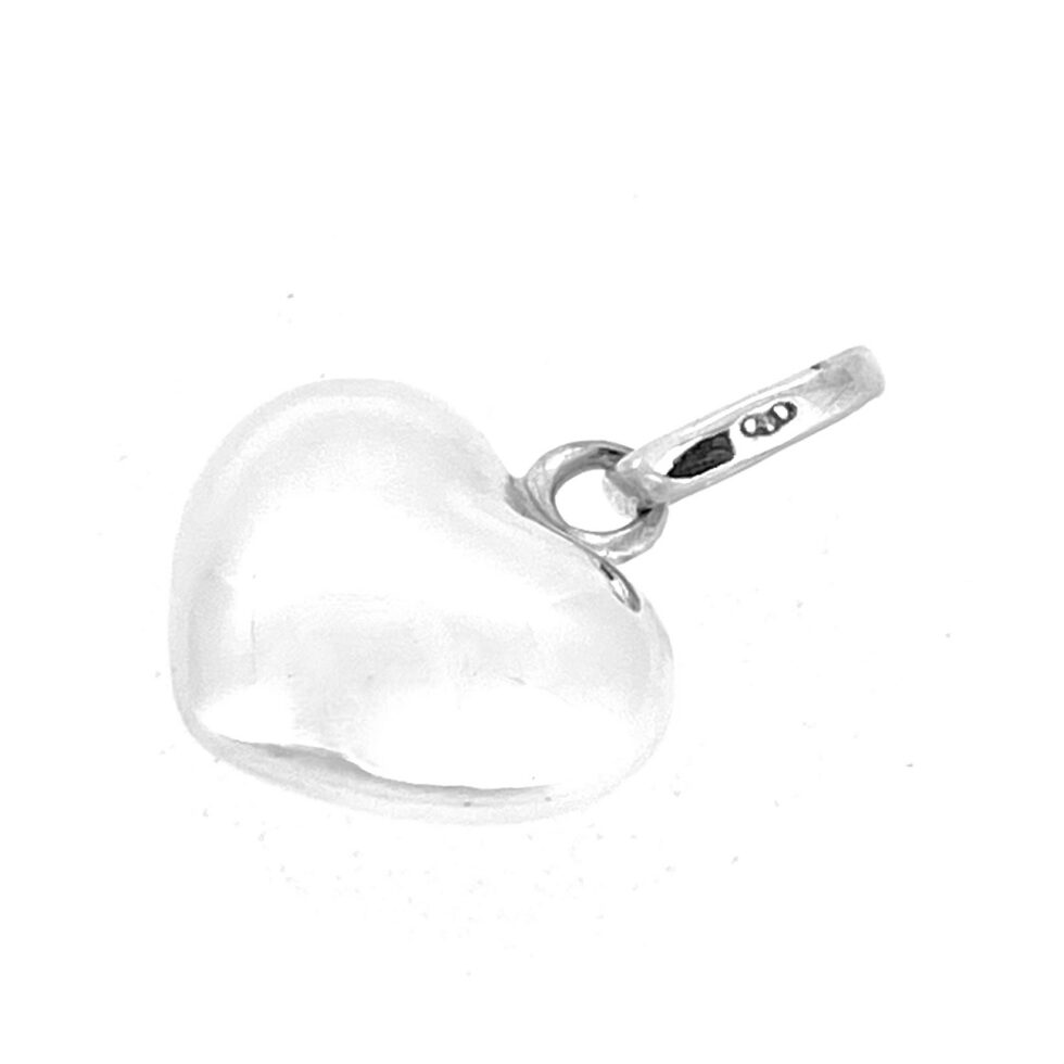 Rounded heart charm polished finish