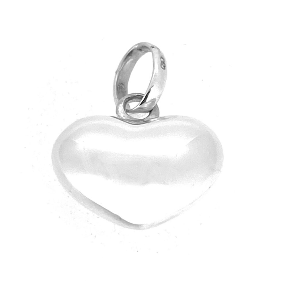 Links of London sterling silver puffed heart charm front view