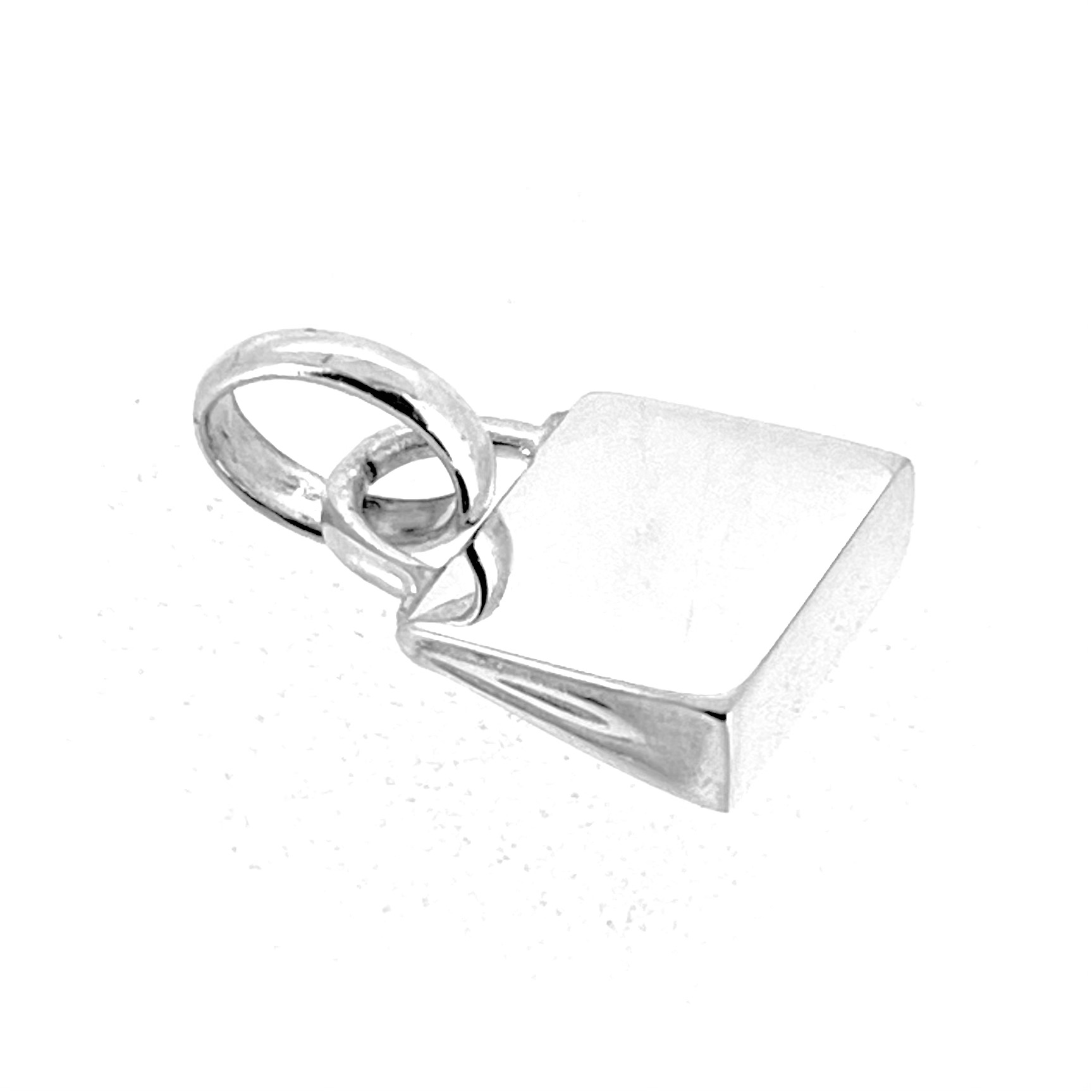 Sterling silver handbag charm with oval bail