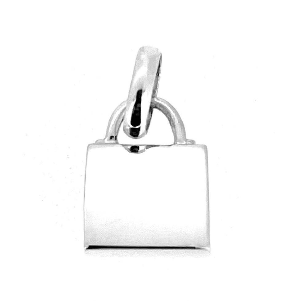 Miniature structured handbag charm marked S925