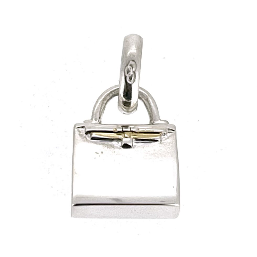 Links of London sterling silver structured top-handle handbag charm