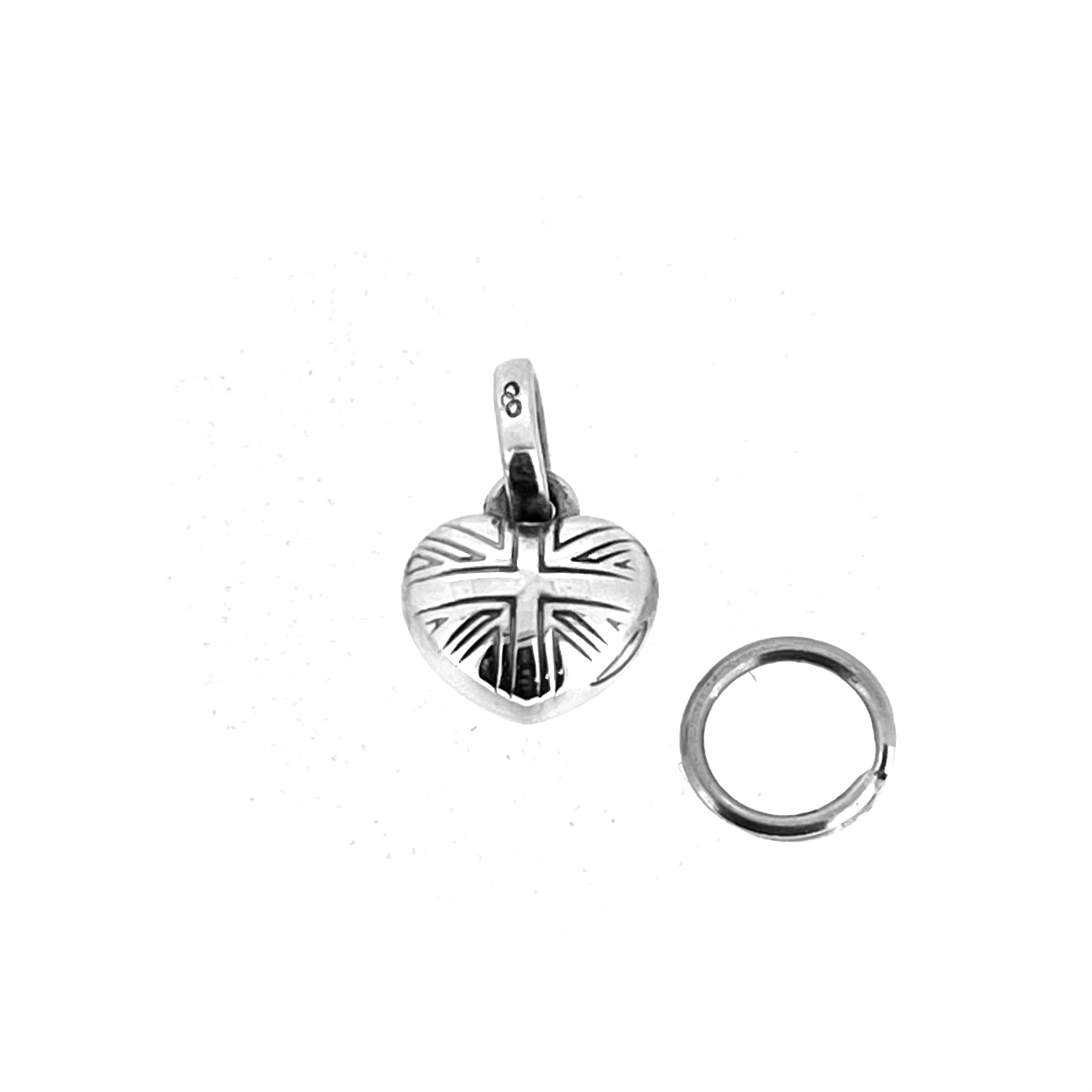 Links of London S925 marked bail on small heart charm
