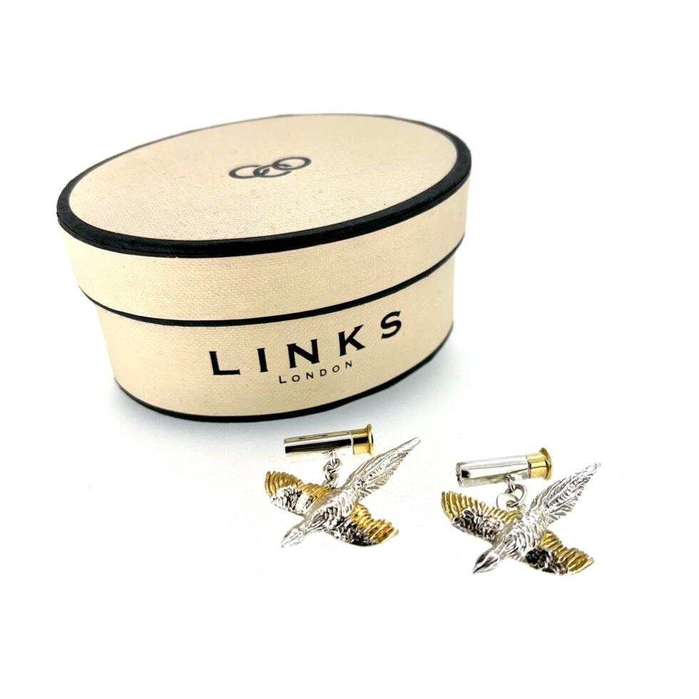 Pair of vintage Links of London pheasant cufflinks