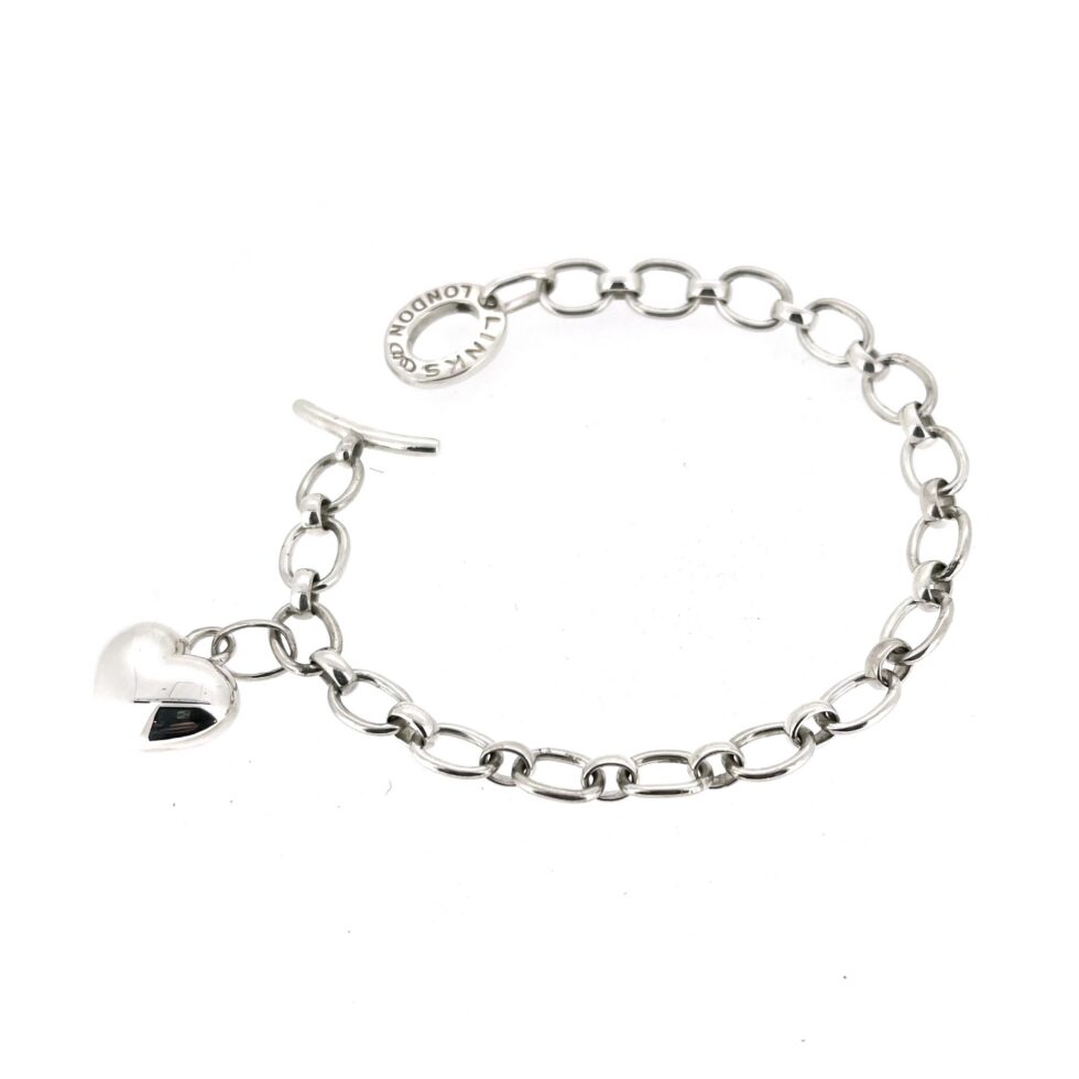 2007 hallmarked sterling silver toggle bracelet