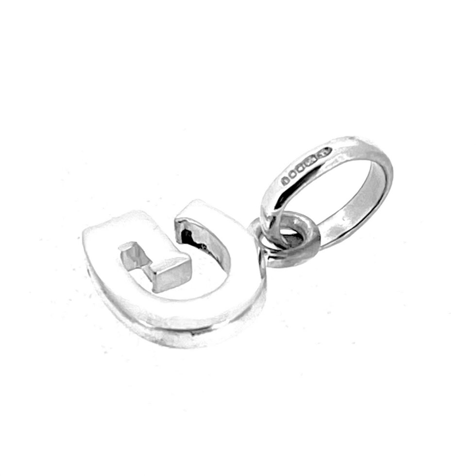 2010 hallmarked LL 925 sterling silver letter G charm