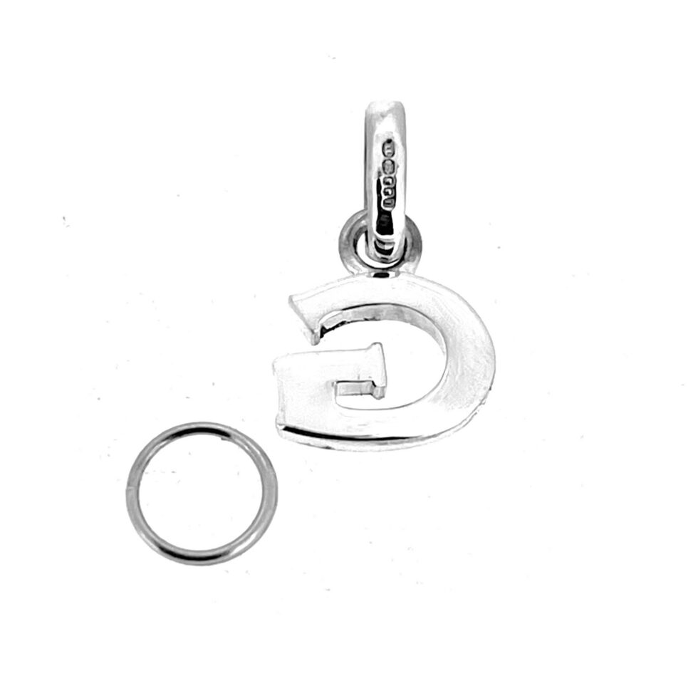 Restored vintage Modern Block Alphabet G charm