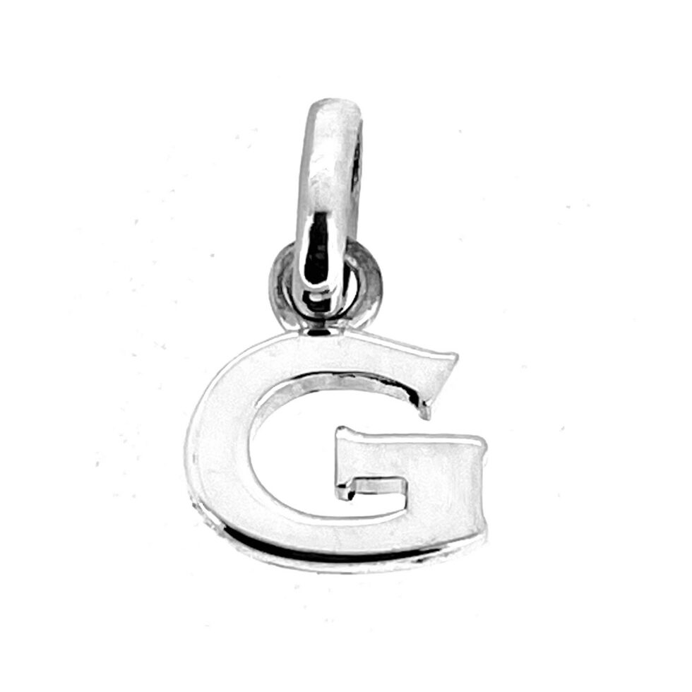 Oval bail detail on Modern Block Alphabet charm