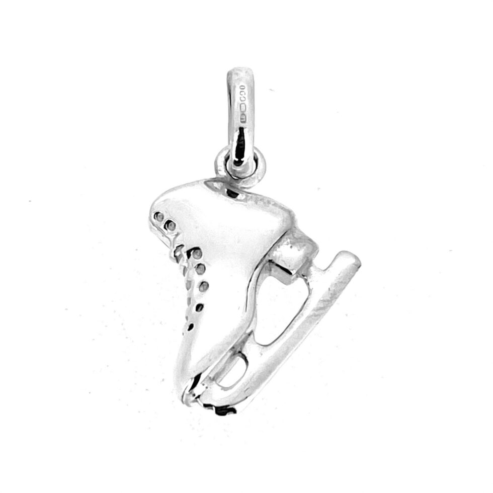 2010 hallmarked LL 925 ice skate charm