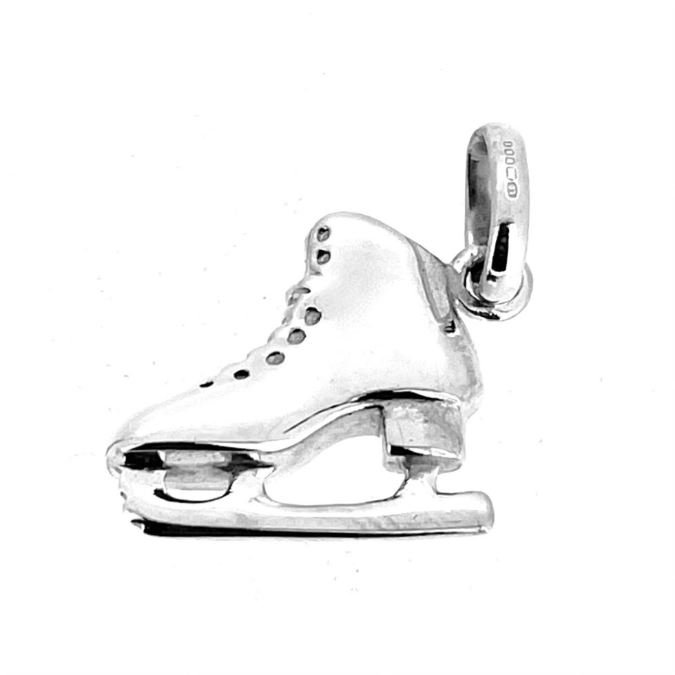 Sculpted boot detail ice skate charm