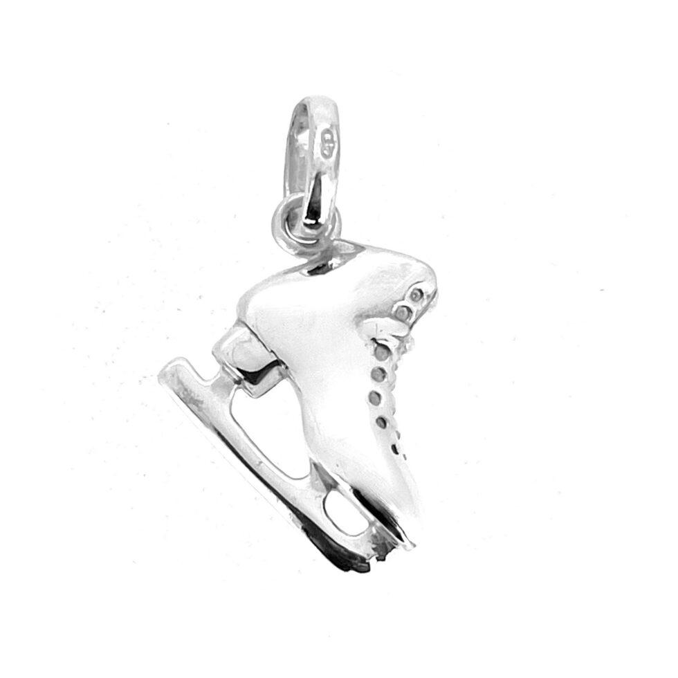 Sterling silver skating boot pendant