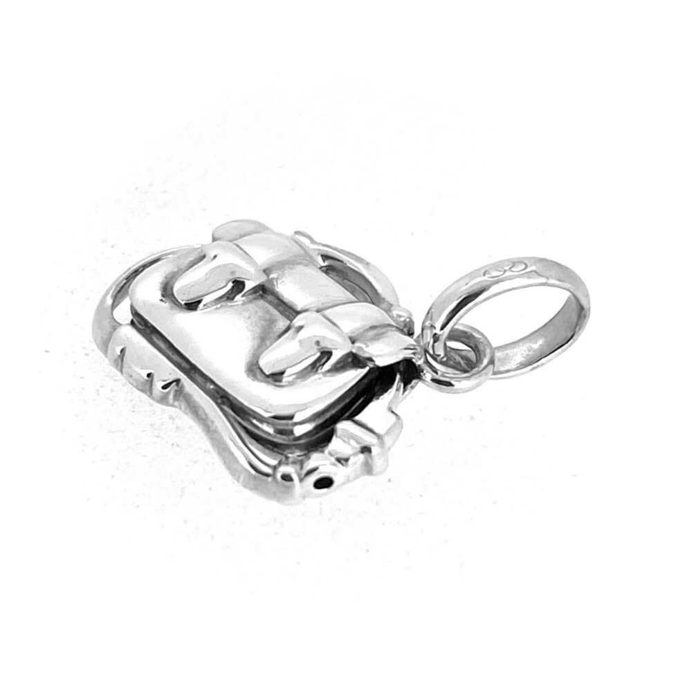 Restored vintage satchel bag charm