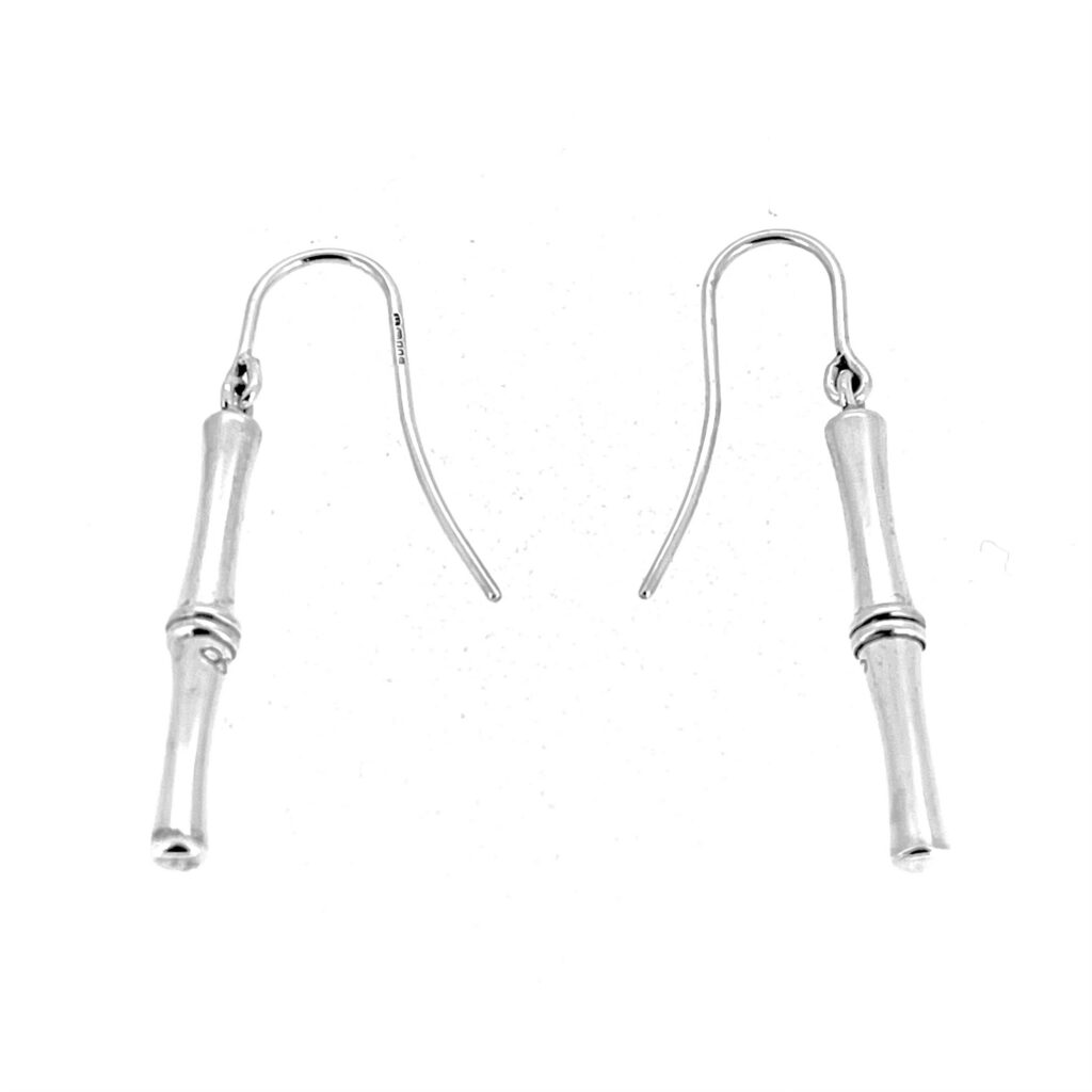 Vintage Links of London bamboo style drop earrings sterling silver