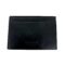 Links of London black leather card holder embossed logo front view