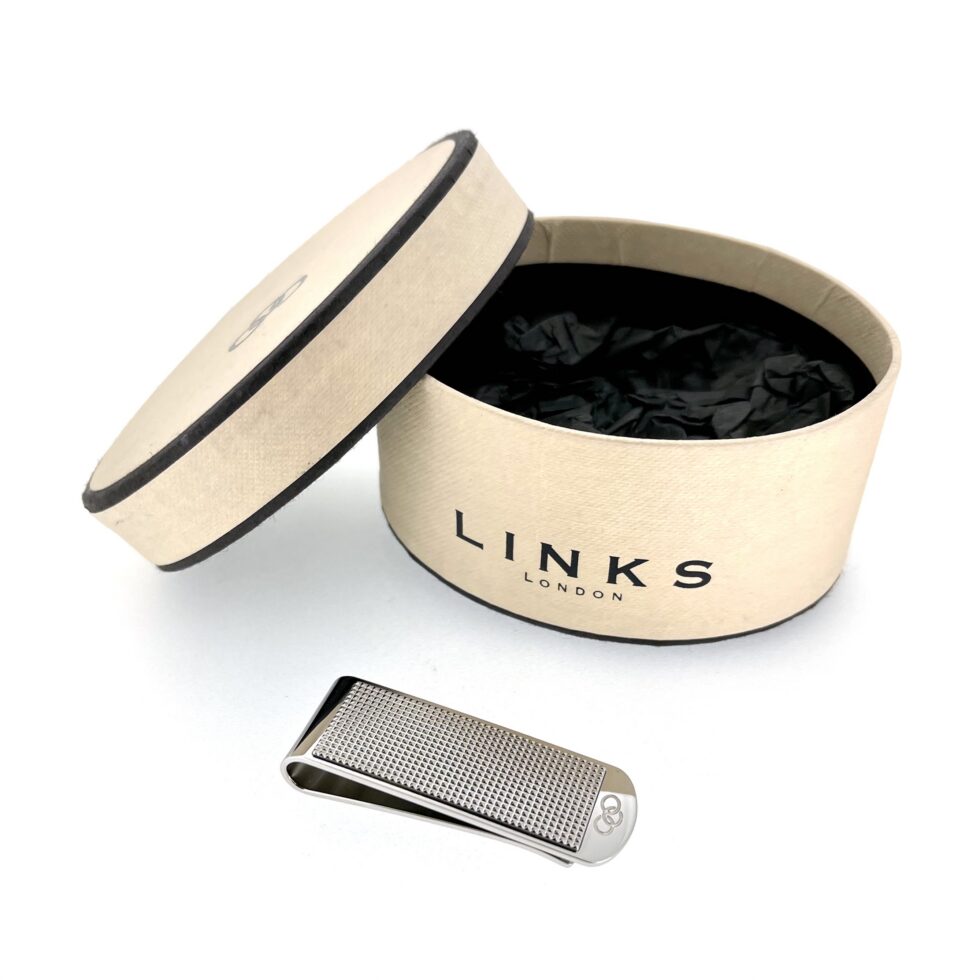 Links London money clip in presentation box open view