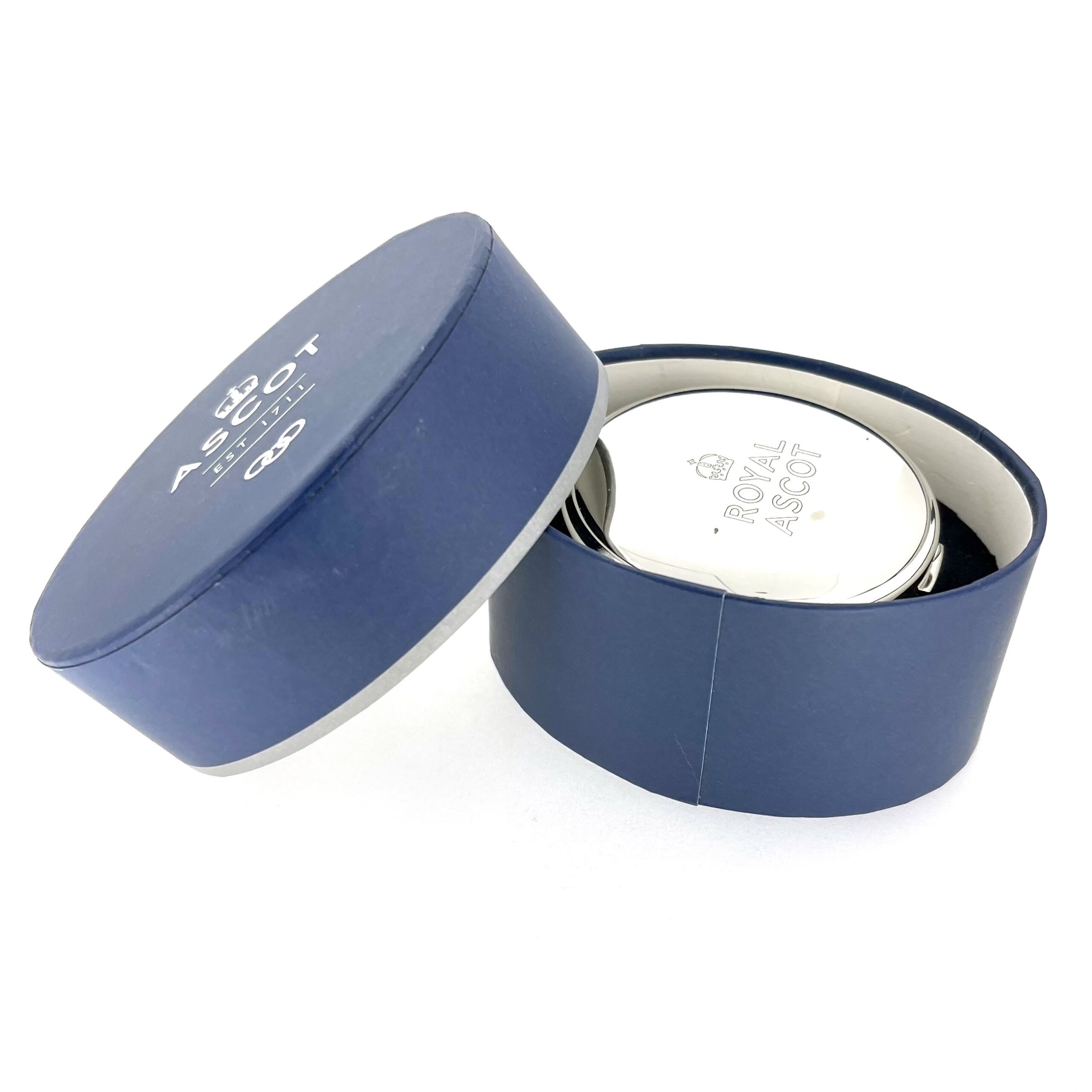 Royal Ascot engraved compact mirror lid detail