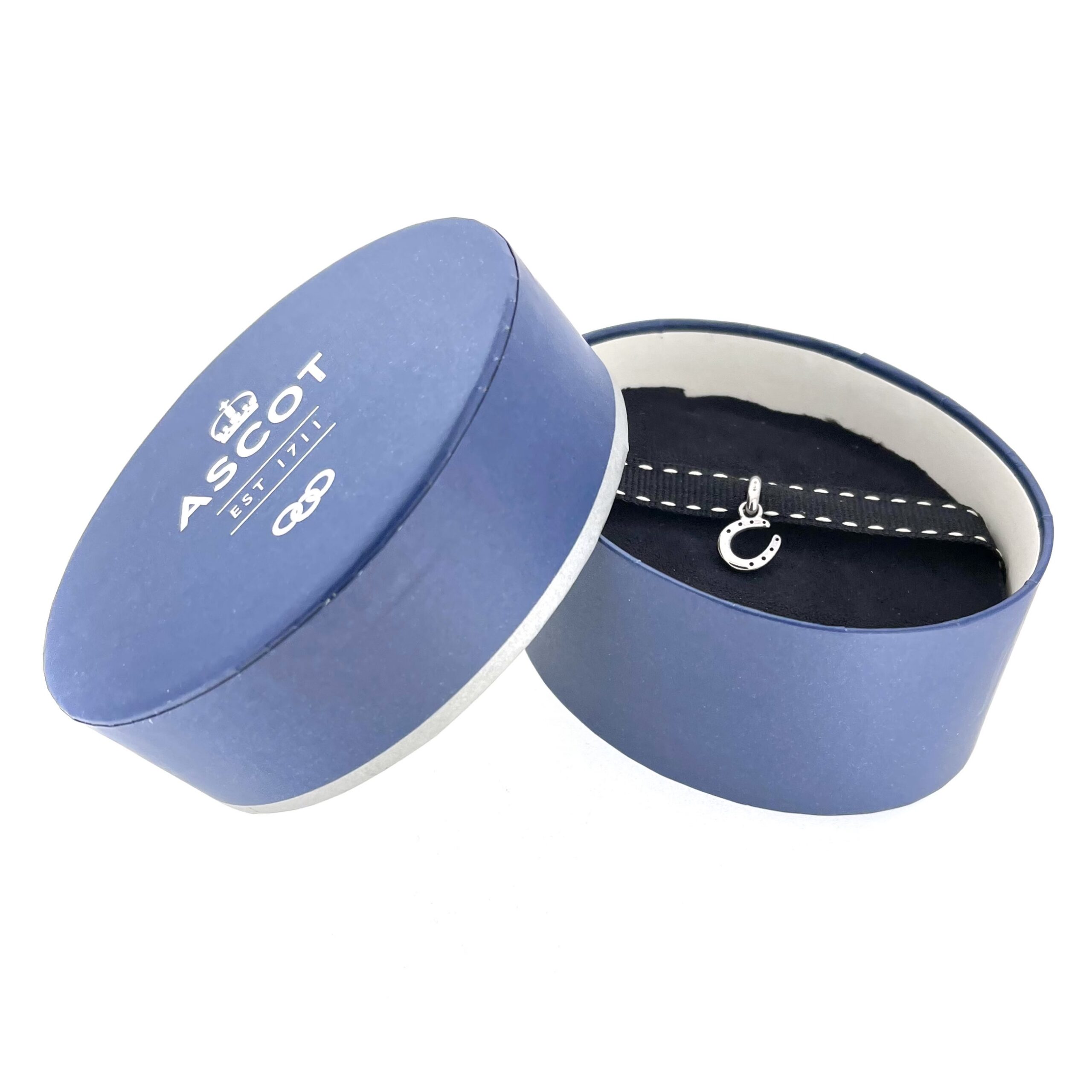 Small sterling silver horseshoe charm with nail detailing