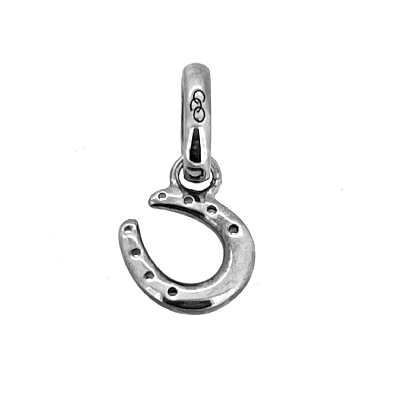 Links of London charm bail with three-ring logo detail