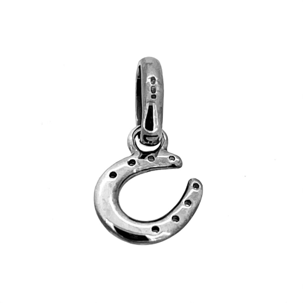 Links of London Royal Ascot horseshoe charm sterling silver front view
