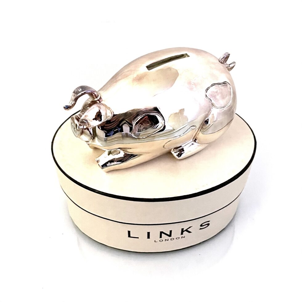 Piggy bank underside with removable plug