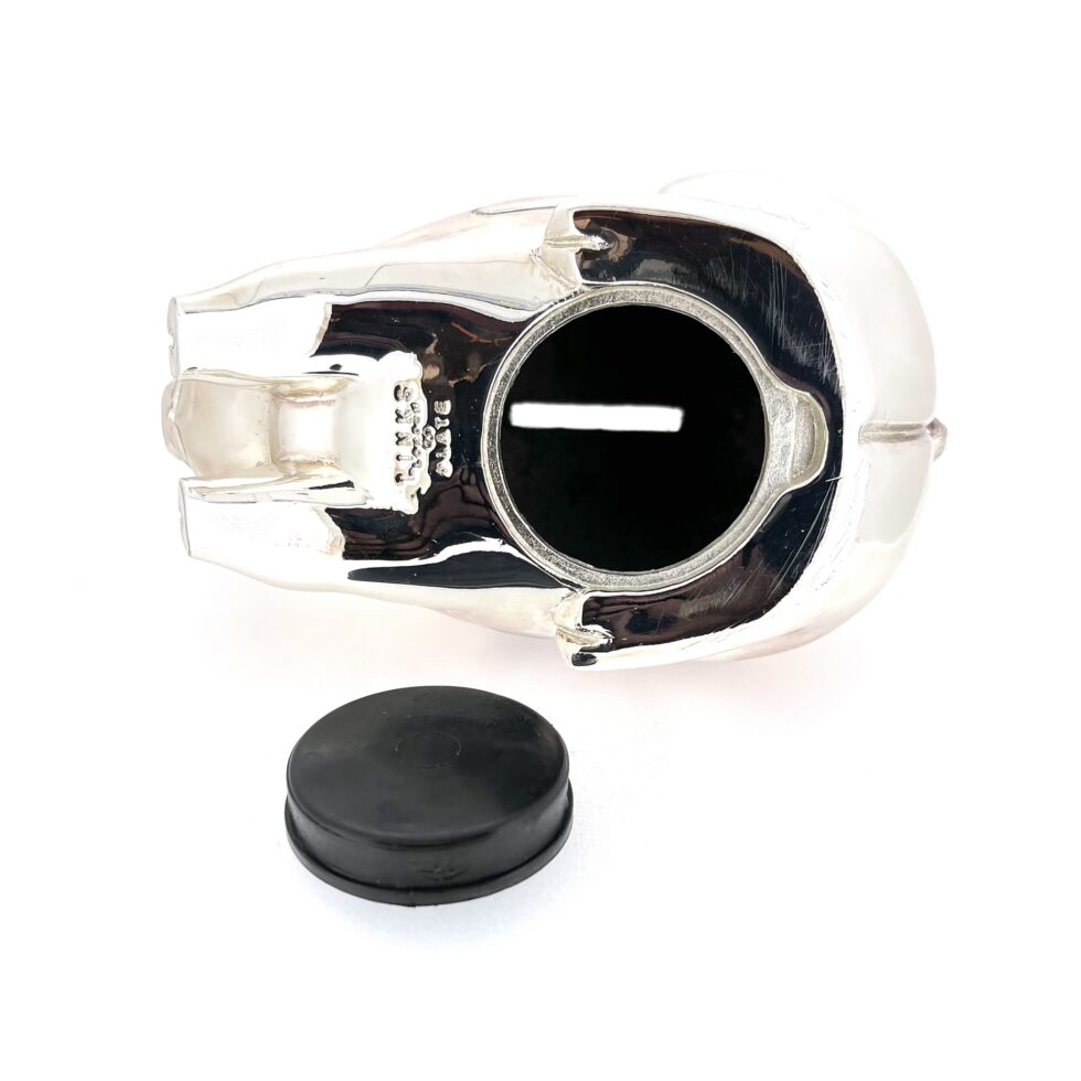 Close-up of piggy bank snout and ears