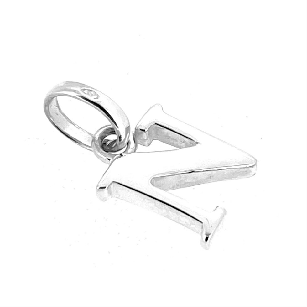 Classic serif alphabet Letter N charm 11mm