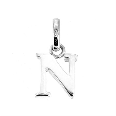 Links of London sterling silver classic serif Letter N charm