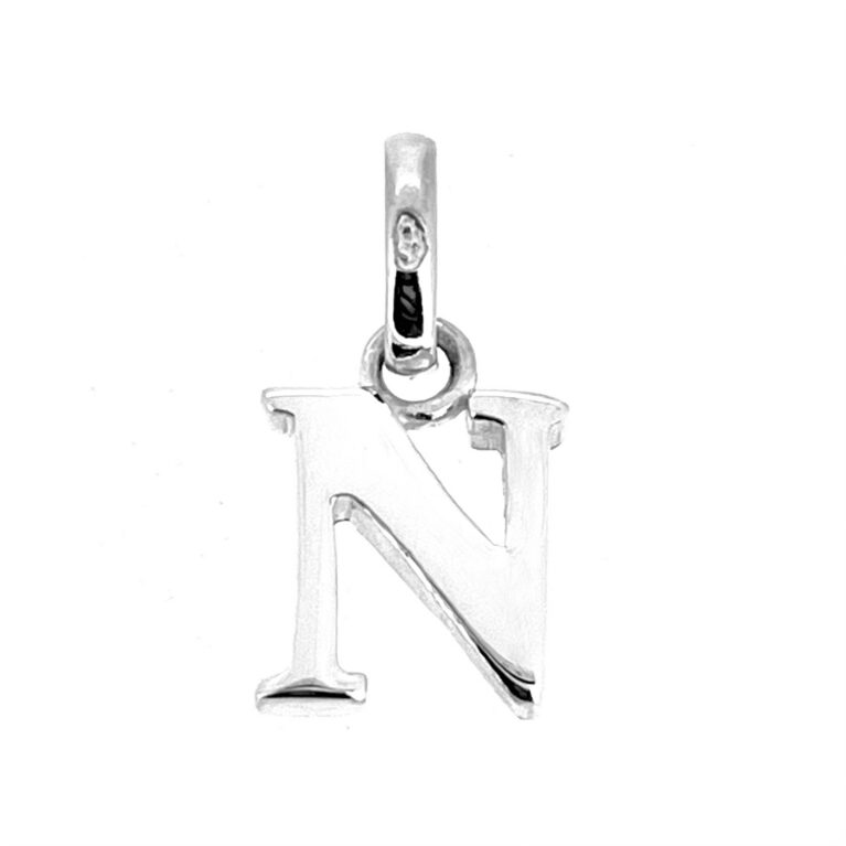 Links of London sterling silver classic serif Letter N charm