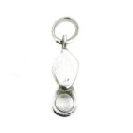 Vintage silver loupe charm open position