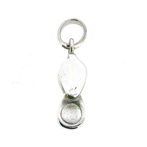 Vintage silver loupe charm open position