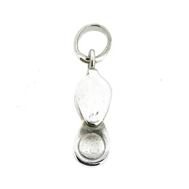 Vintage silver loupe charm open position