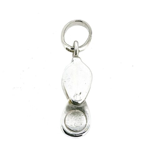 Vintage silver loupe charm open position