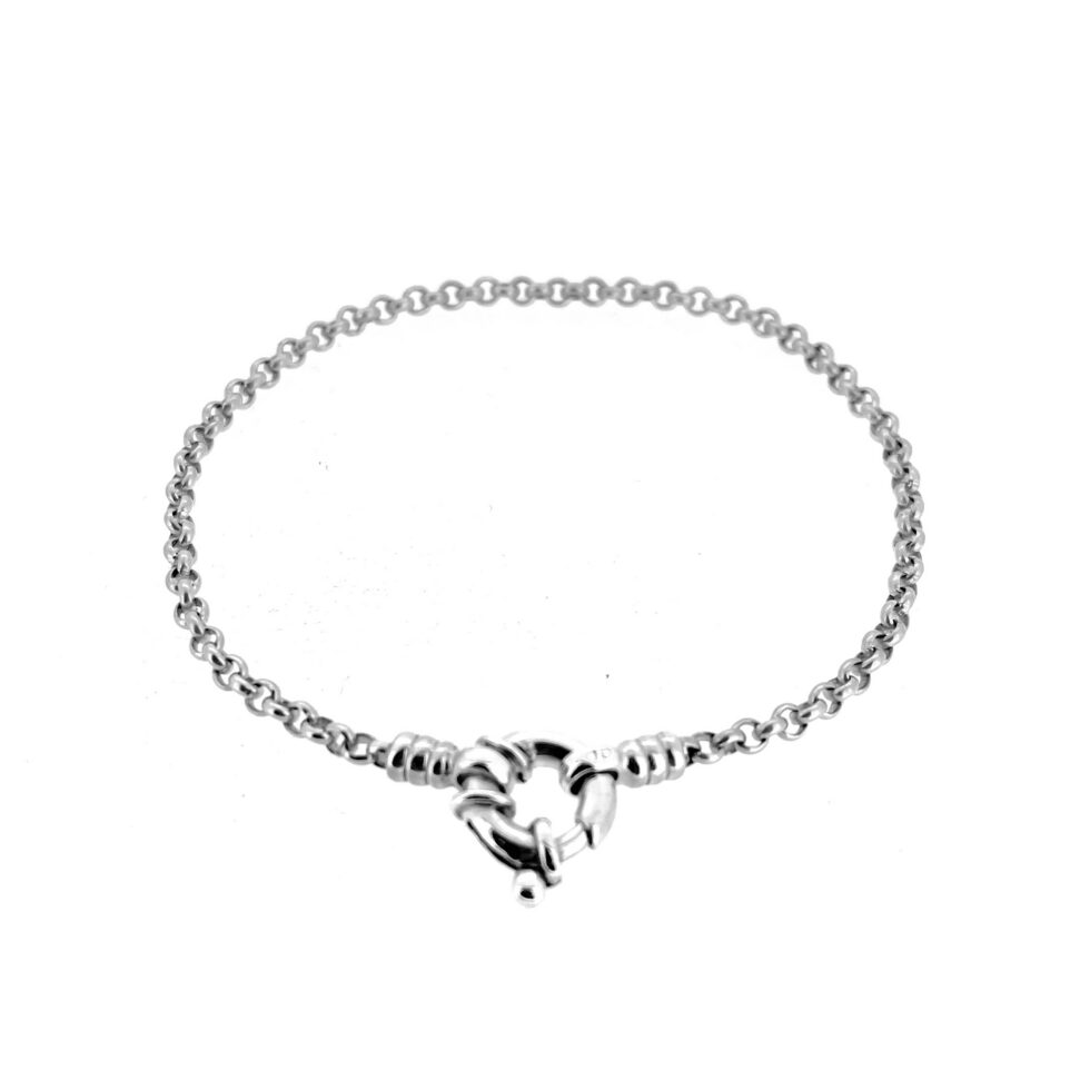 Side view of round link construction