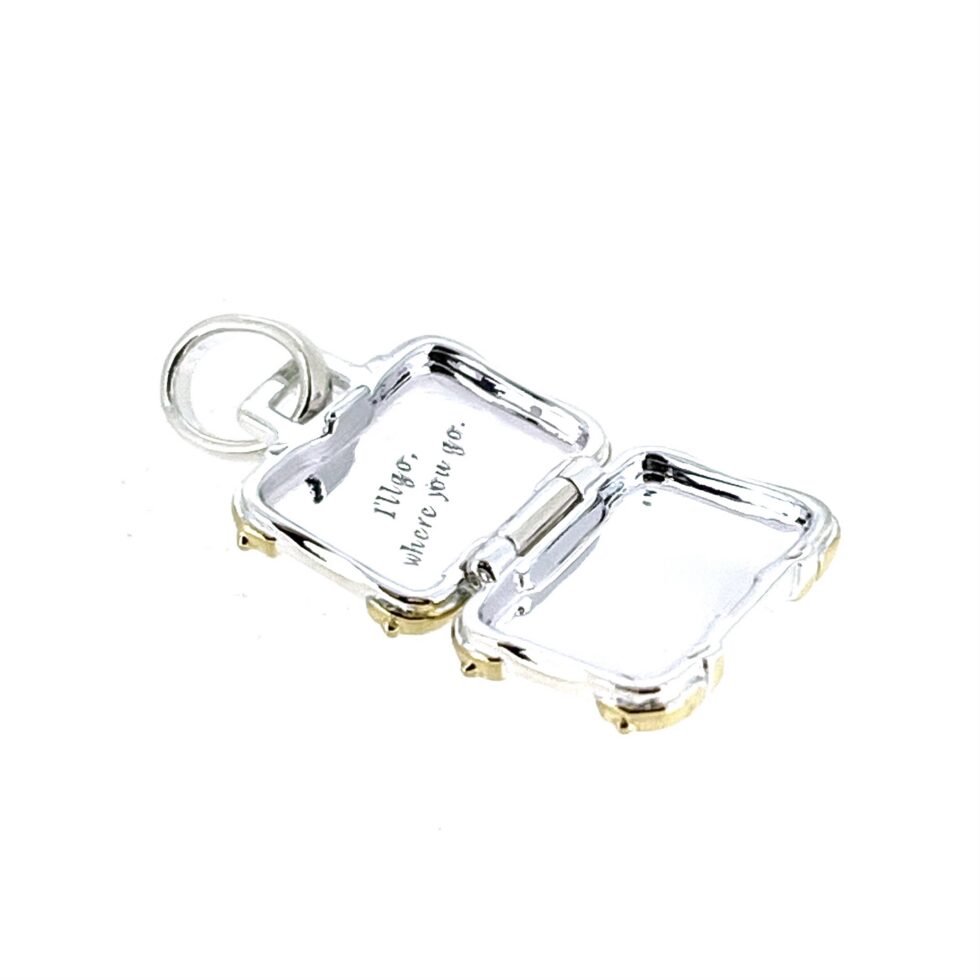 Links London charm polished exterior satin interior finish detail