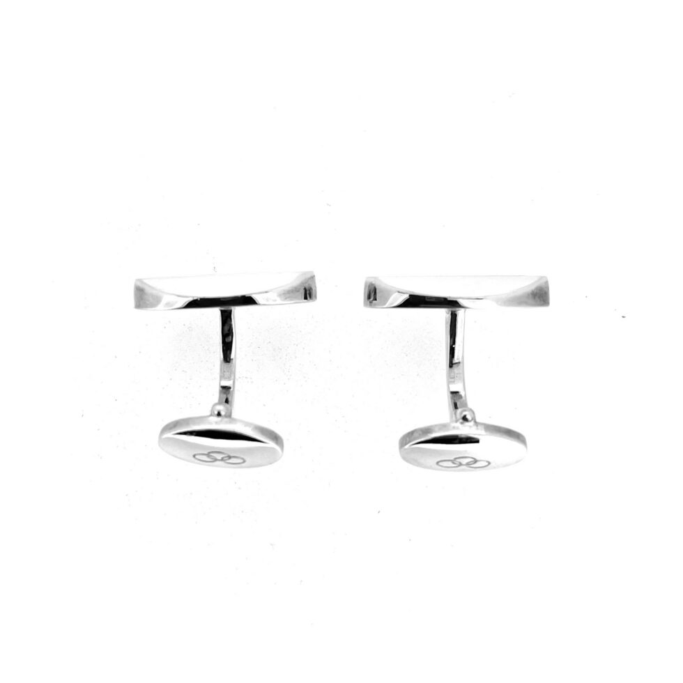 Domed oval cufflink backs with Links of London three-ring logo