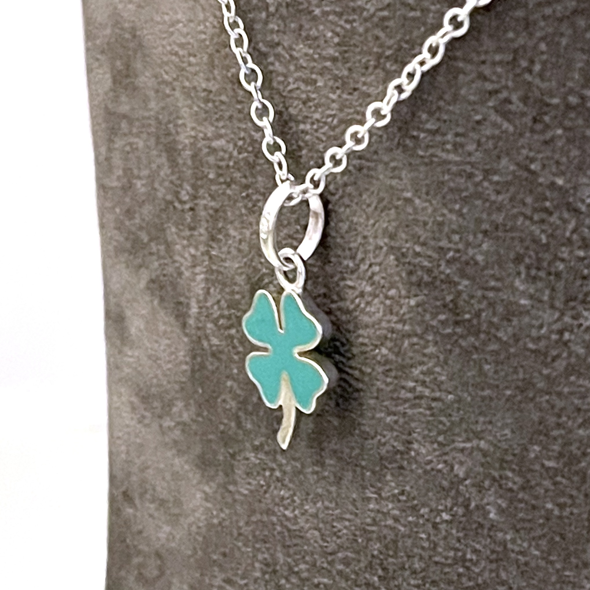 Four leaf clover charm presented as a finished Links of London necklace