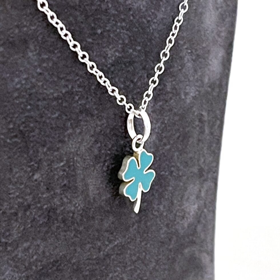 Links of London four leaf clover charm necklace on sterling silver chain