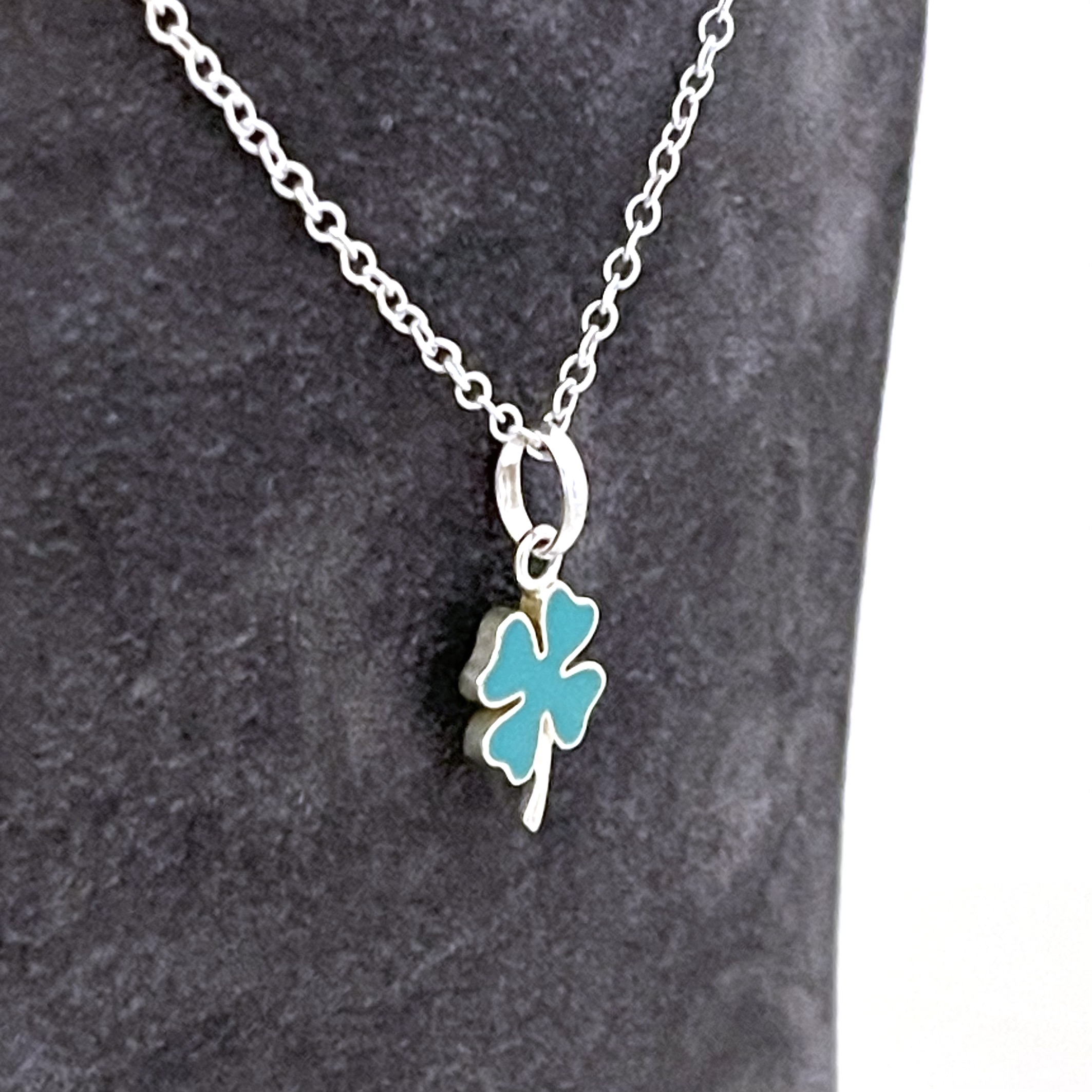 Links of London four leaf clover charm necklace on sterling silver chain