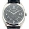 Links of London gents stainless steel watch black dial front view