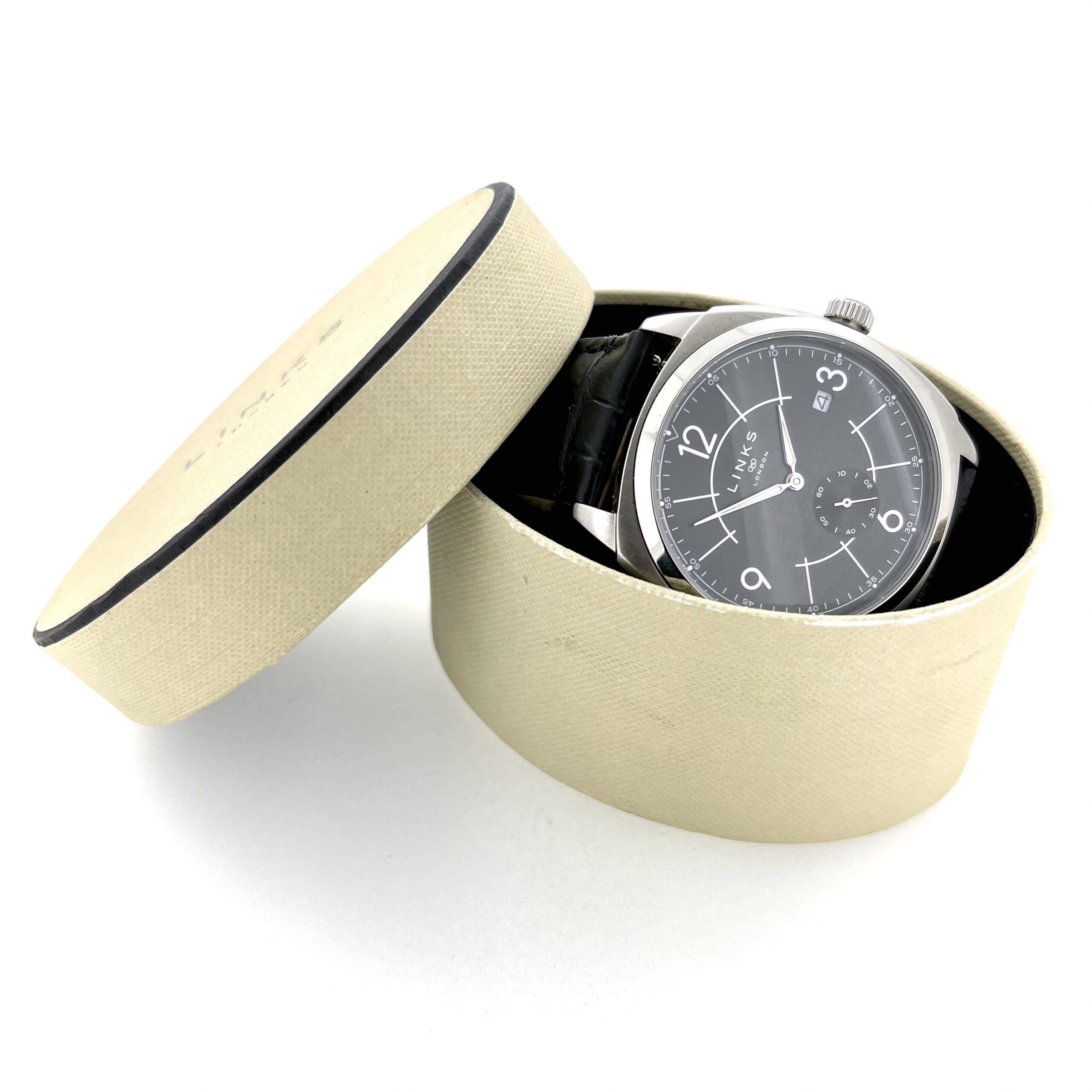 Links of London gents watch in original oval presentation box