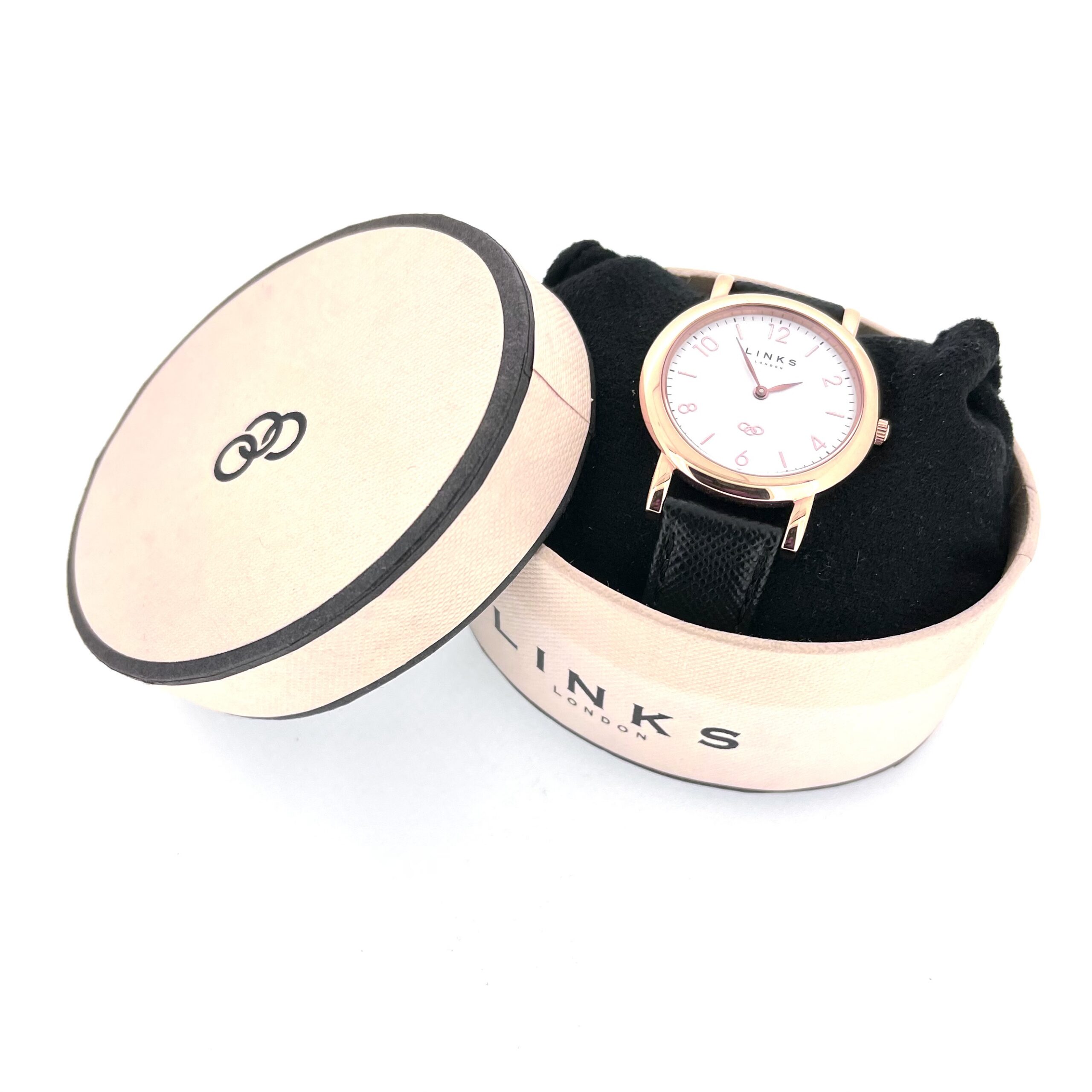 Links of London Noble Slim leather watch in original oval box