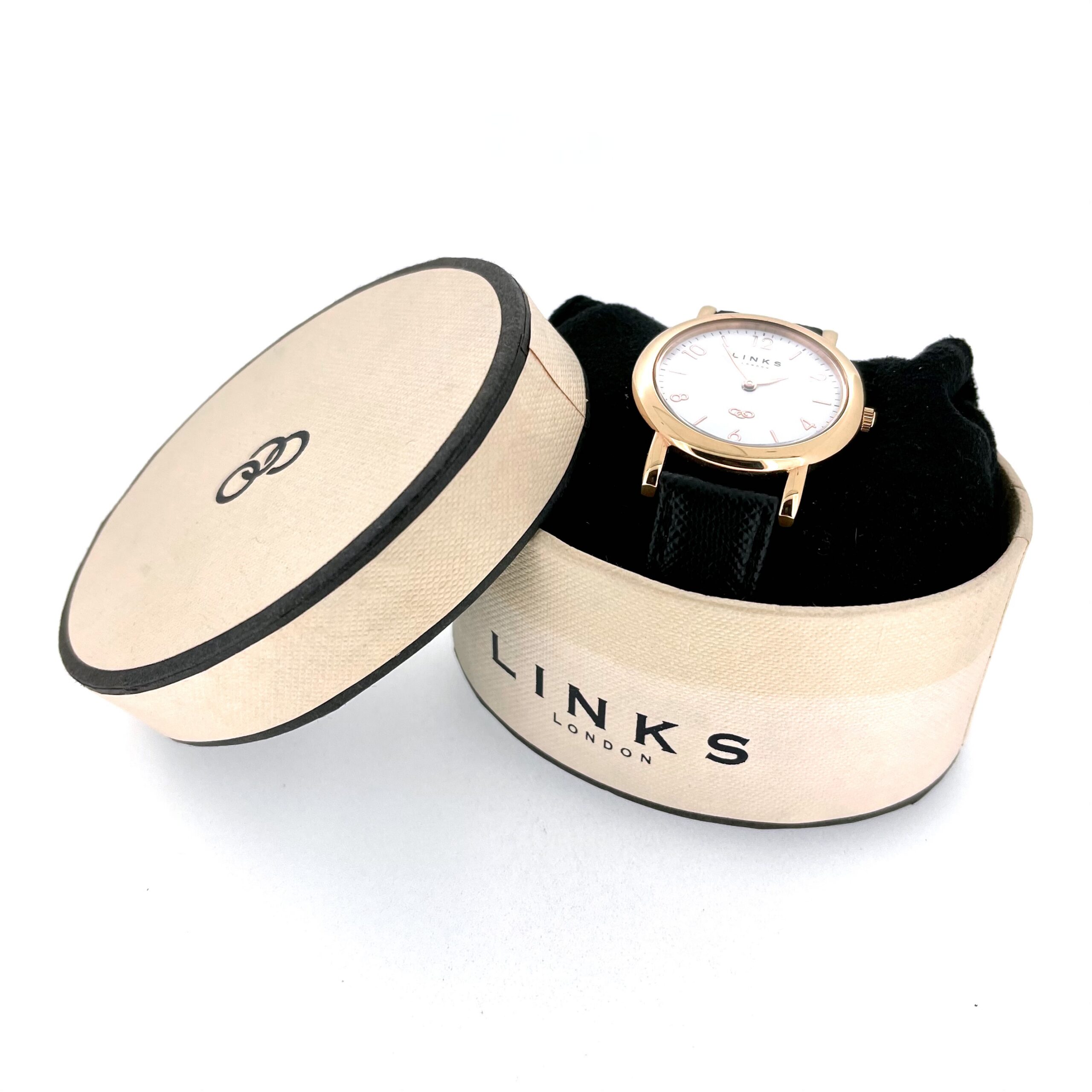 Links of London Noble Slim leather watch in original oval box