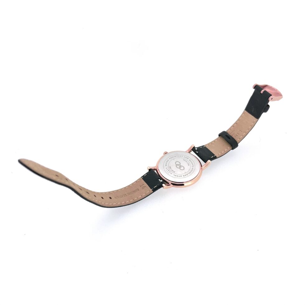 Side view of vintage Links of London rose gold tone watch