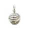 Sterling silver oyster charm closed shell detail