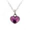 Links of London Mini Puffed Heart Necklace Purple Enamel Vintage
