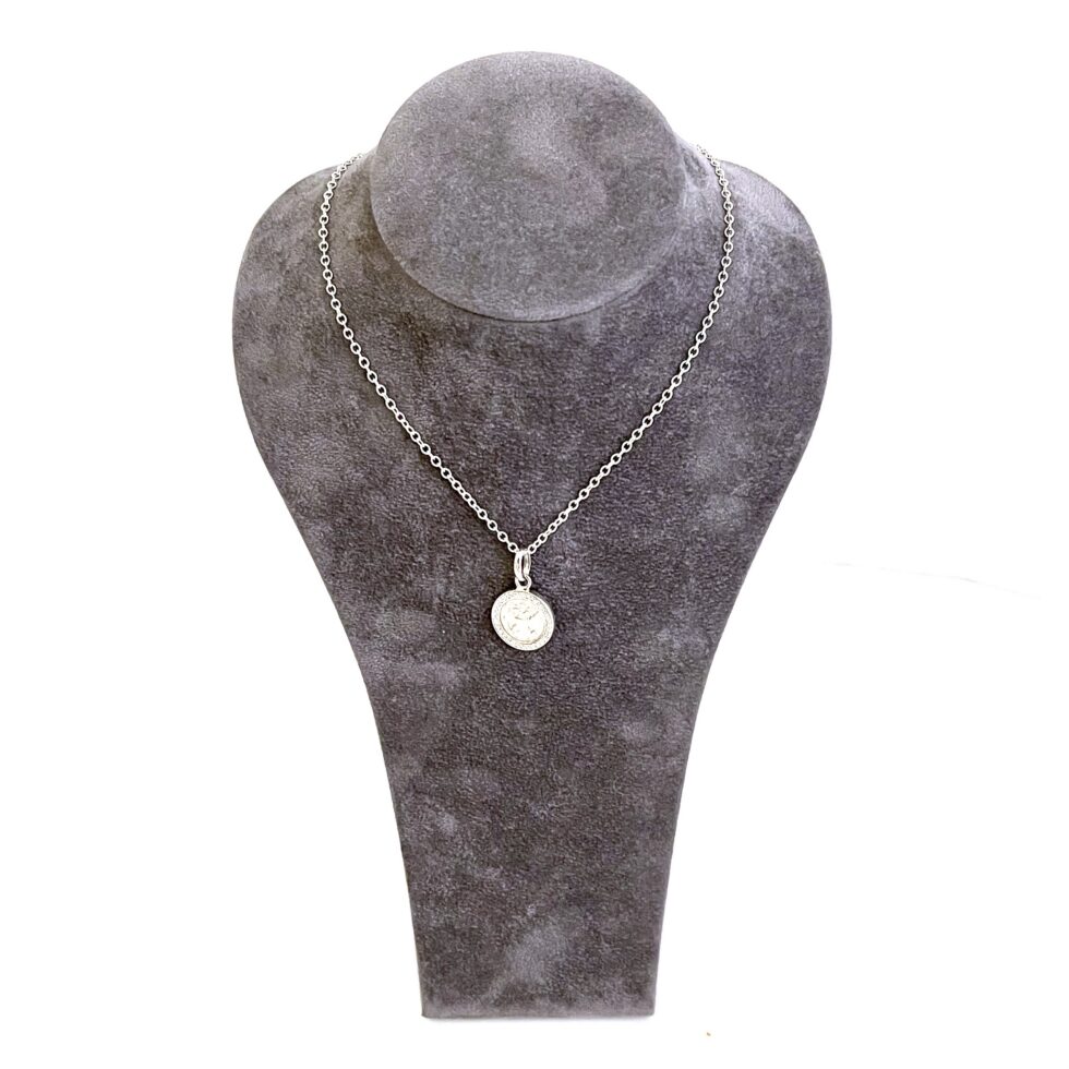 Sterling silver Links of London necklace with Russian coin style pendant