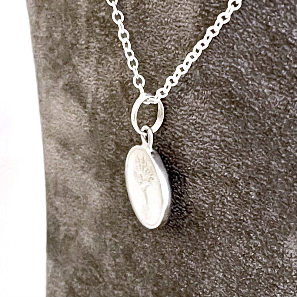 Links of London pendant necklace with wheatsheaf reverse and coin design