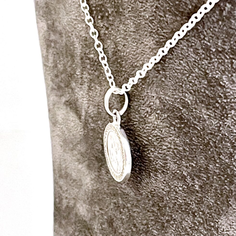 Vintage Moskova Imperial Rouble necklace showing double-headed eagle motif