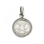 Vintage Links of London Moskova Imperial Rouble pendant charm with white topaz front view